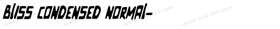 Bliss Condensed Normal字体转换